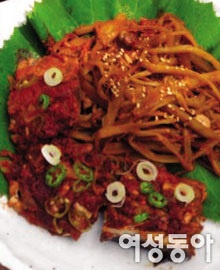 머위고등어조림